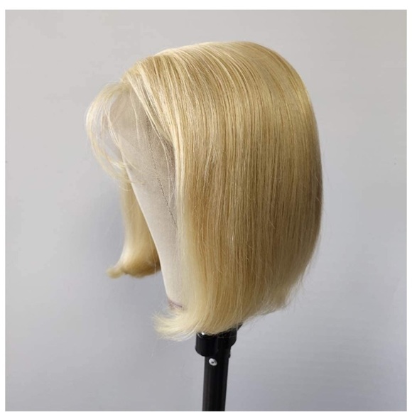 613 Short Bob Lace Front Human Hair Wigs main image 5